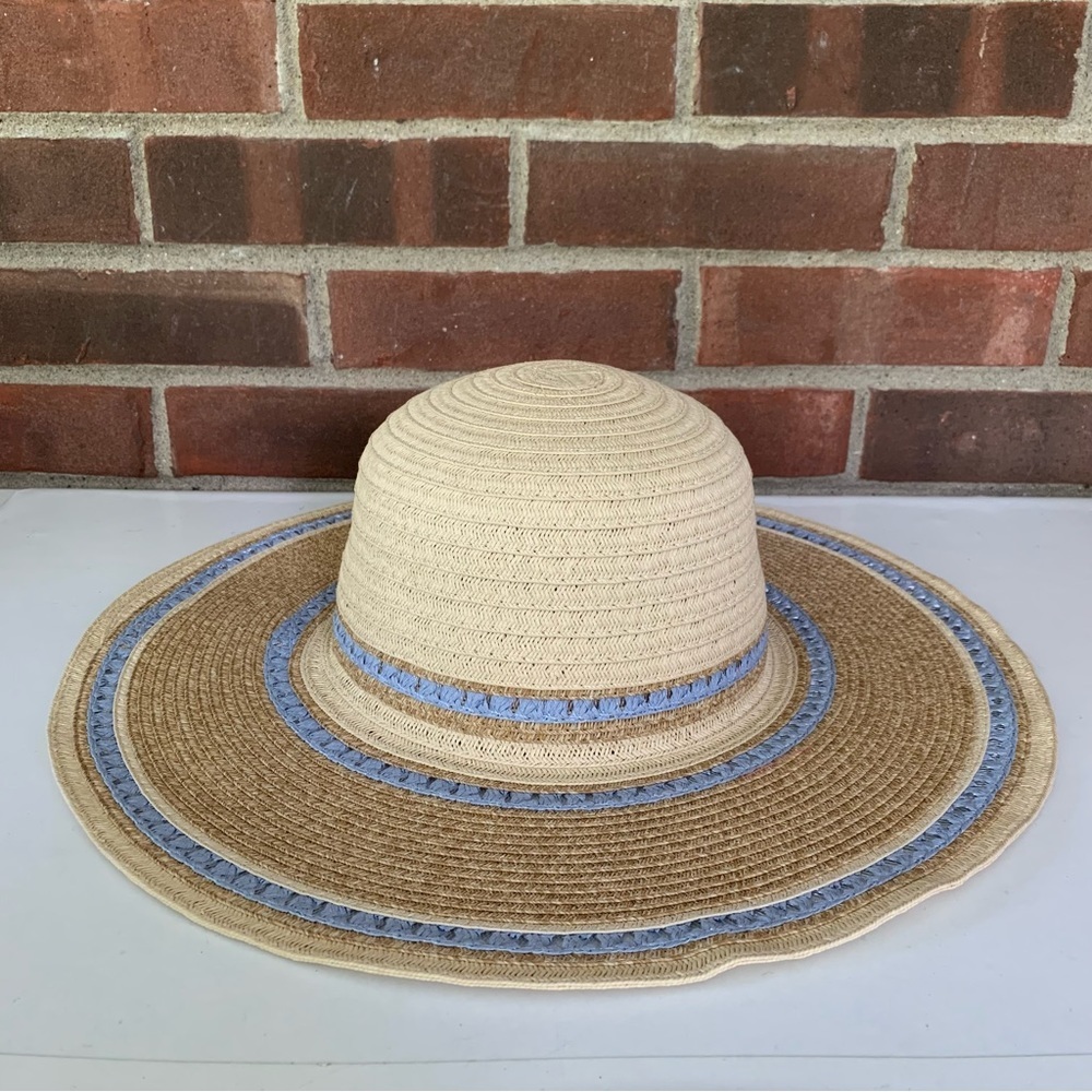 Quagga Green Label beige tan Floppy Fedora Sun Hat 100% Paper Straw One Size NEW